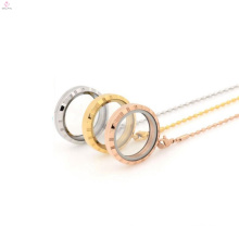 316l stainless steel New colorful rice chain necklace for women